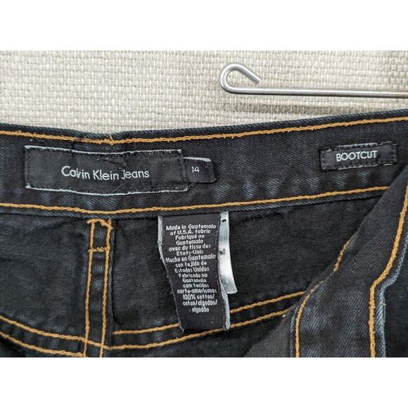 Calvin Klein Jeans Black Jeans Size 14 Bootcut -0424B181 - Picture 3 of 9
